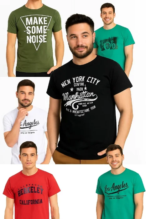Remera  Economica con Estampa, de Algodón