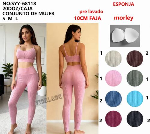 Conjunto Calza sin Push Up Vic Black