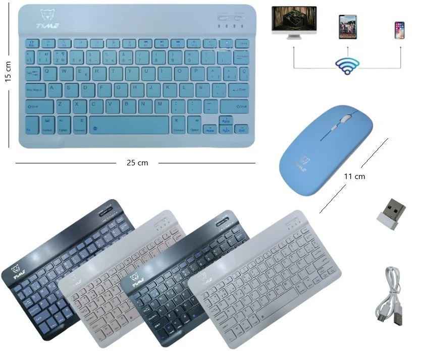 Kit Mini de Mouse y Teclado Bluetooh Tmu-001 - Imagen 4