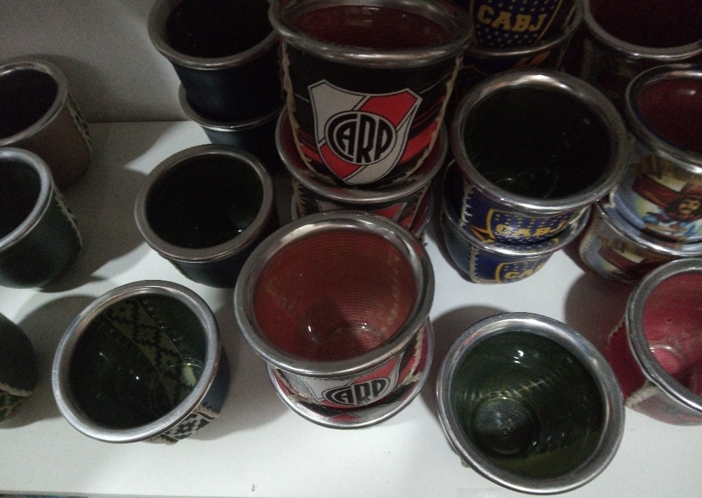 Mate de Vidrio y Cuero Sintetico River - Imagen 3