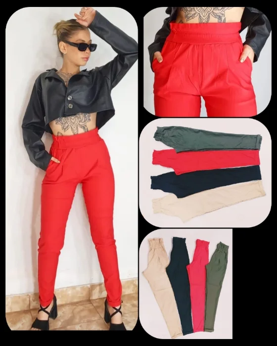 Pantalon  con Frunce Sastrero Mom