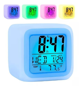 Reloj Digital Rgb con Termometro