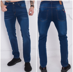 Jeans de Hombre con Bigote y Localizado Chupin