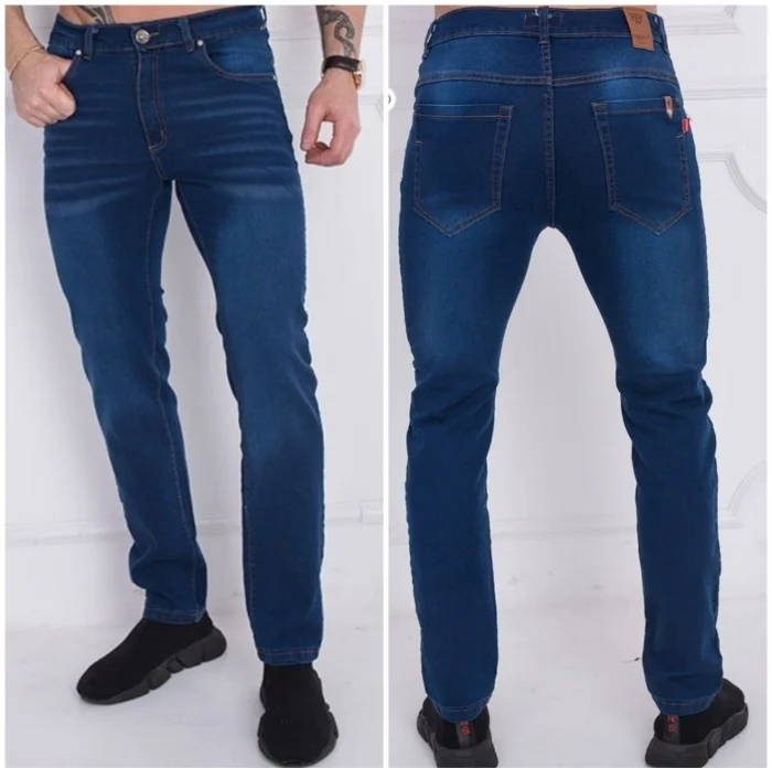 Jeans de Hombre con Bigote y Localizado Chupin