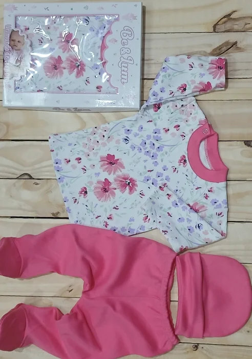 (cajita) Conjunto Camiseta  en Algodón Interlok Estampado Peinado