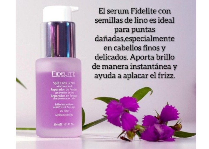 Fidelite Sérum Aceite de Lino, Reparador Puntas 30ml - Imagen 3