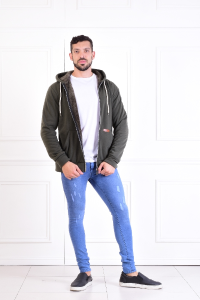 Campera Jersey con Piel (hombre) - Miniatura 2