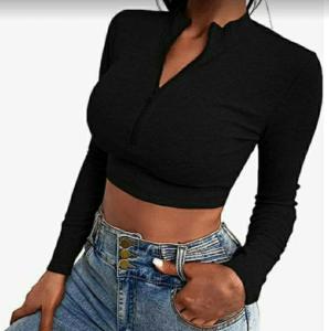 Polera Top Crop Son de Modal Gamusado