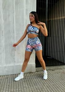 Conjunto Sublimado Top Cruzado + Short