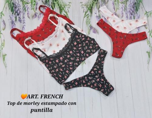 Conjuntos Top Morley Estampados con Puntilla Art French