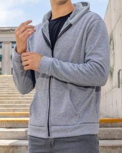 Campera Hombre Jersey con Piel