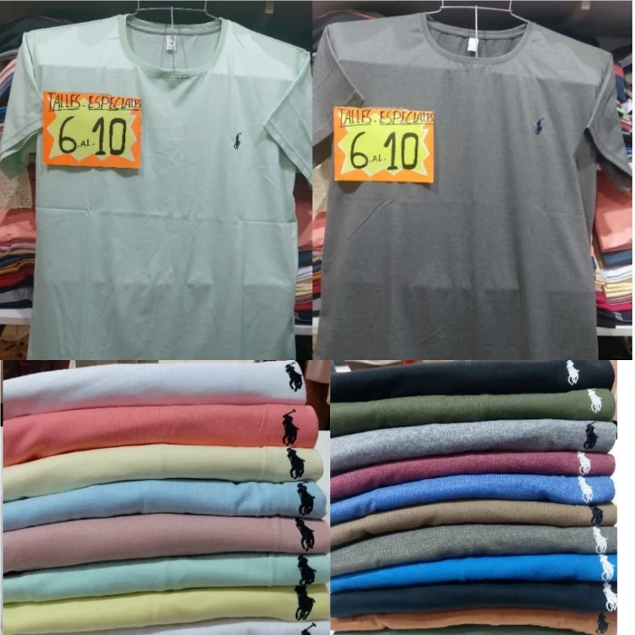 Remeras de Polo de Algodón Pienado Talles Especiales