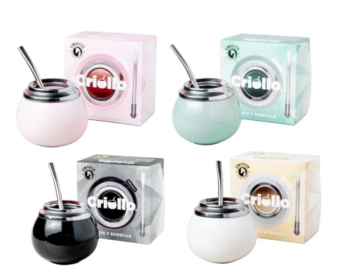 Mate Criollo Termico de Ceramica con Interior Metalico