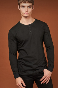 Remeras Manga Larga con Boton de Hombre - Miniatura 5