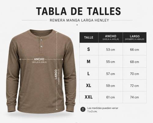 Remeras Manga Larga con Boton de Hombre - Miniatura 6