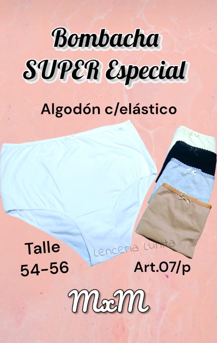 Bombacha Super Especial Algodón y Laycra Liso - Imagen 2