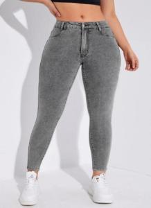 Jeans Gris Plata Talle Especial