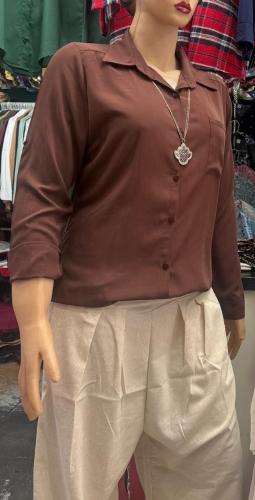 Camisas Lisas Mangas Largas Entalladas en Fibrana Rayón Poplin Excelente Calidad