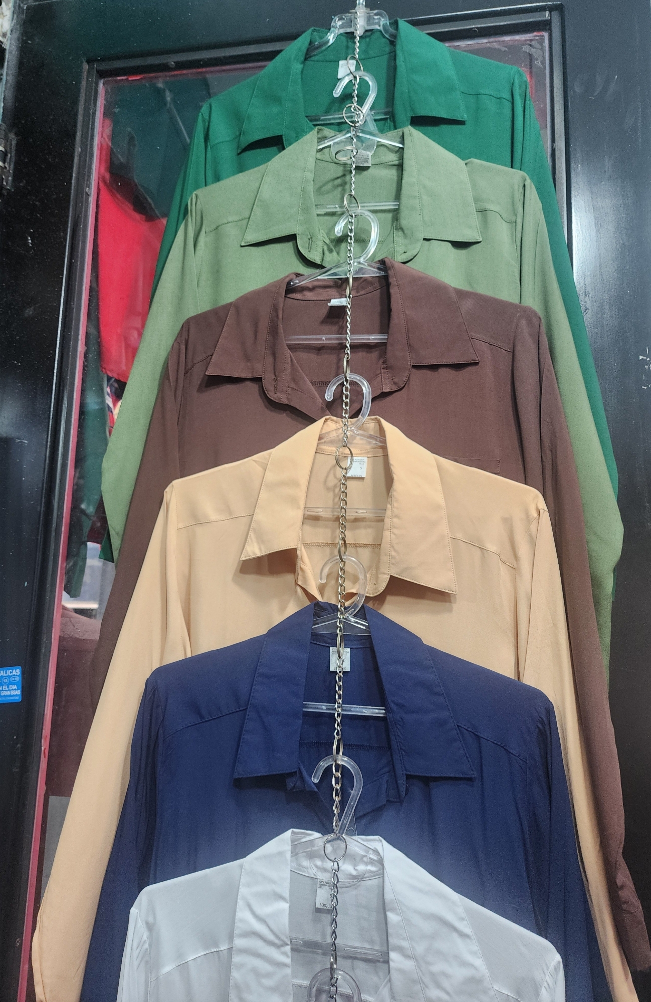 Camisas Lisas Mangas Largas Entalladas en Fibrana Rayón Poplin Excelente Calidad - Imagen 3