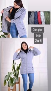 Campera Largas con Piel Talle 2 al 6 - Miniatura 4