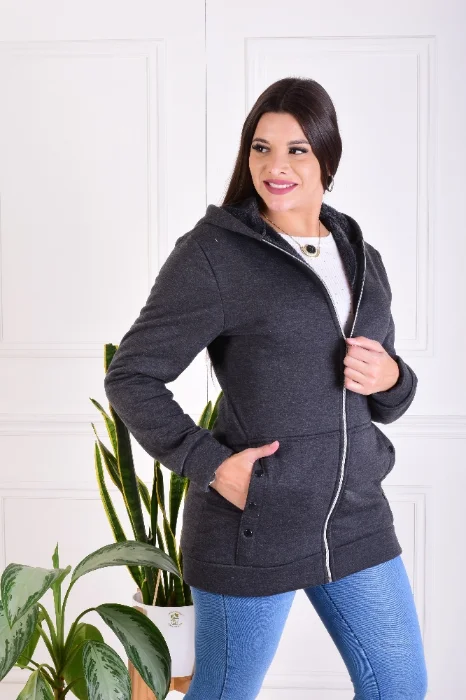 Campera Larga con Piel Talle 2 al 6