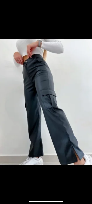 Wide Leg Cargo Eco Cuero