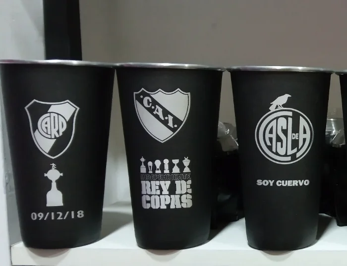 Jarra Vaso Fernet de Aluminio 1 Litro Grabado Laser