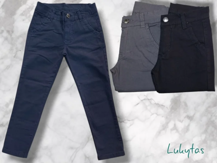 Pantalon Corte Chino de Gabardina [niño]