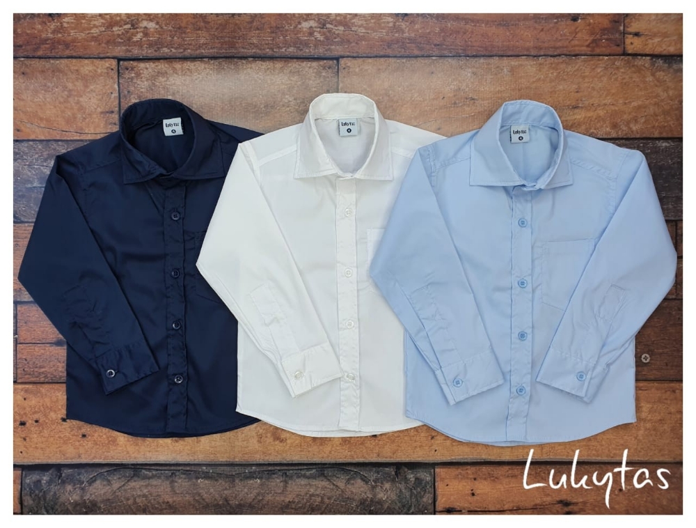 Camisa Manga/larga Poplin Elastizado Blanco Liso [niño] - Imagen 2
