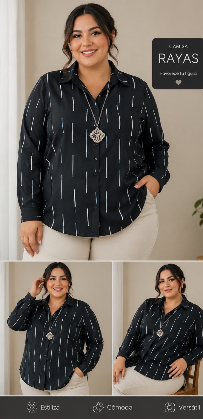 Camisas Rayadas Mangas Largas - Imagen 2