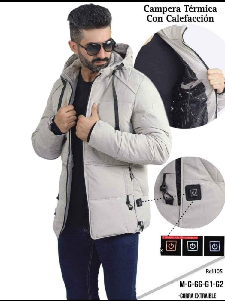 Campera Calefacción Usb - Imagen 2