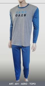 Pijama de Hombre Manga Larga Liviano Curva - Miniatura 7