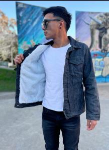 Campera Jeans con Corderito