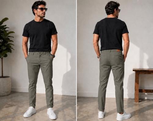 Pantalon Corte Chino Colores Hombre