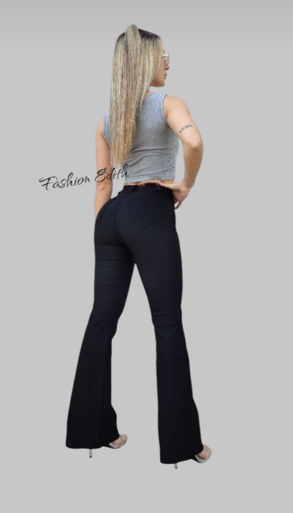 Pantalon Oxford Negro Bengalina Elastizado - Imagen 2