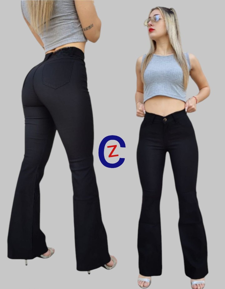 Pantalon Oxford Negro Bengalina Elastizado - Imagen 3