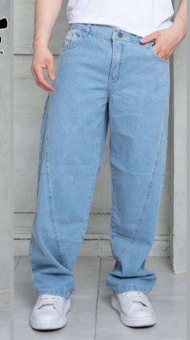 Jean Baggy Nevado Celeste Hombre Rígido - Imagen 2