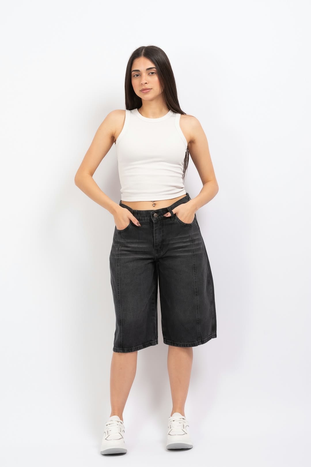 Bermudas Baggy Jeans Denim - Imagen 3