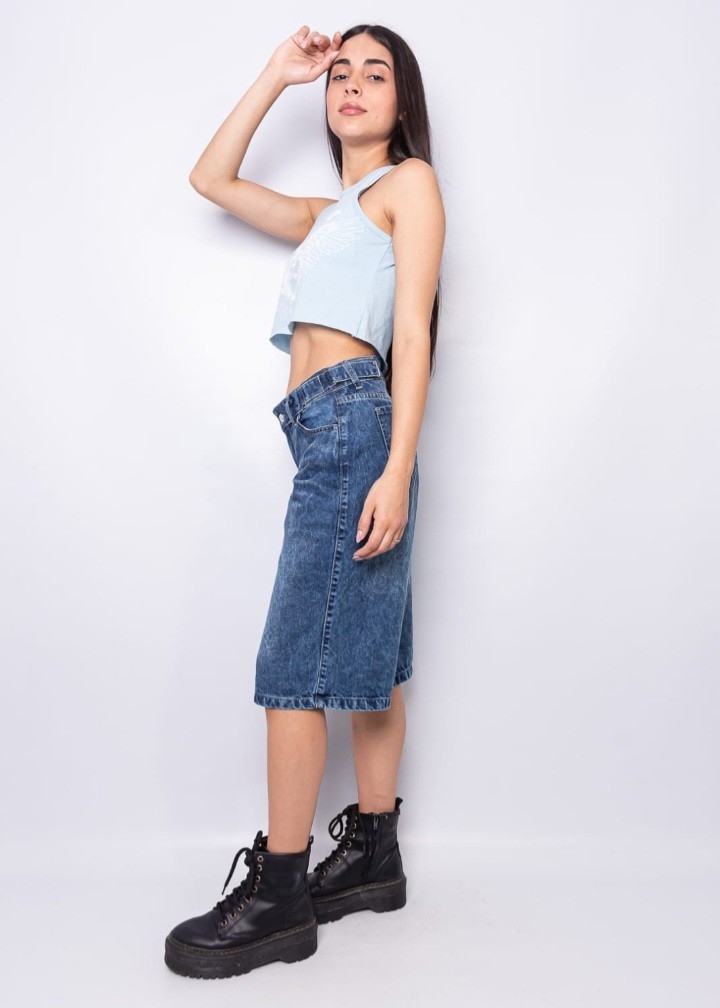 Bermudas Baggy Jeans con Regulador - Imagen 4