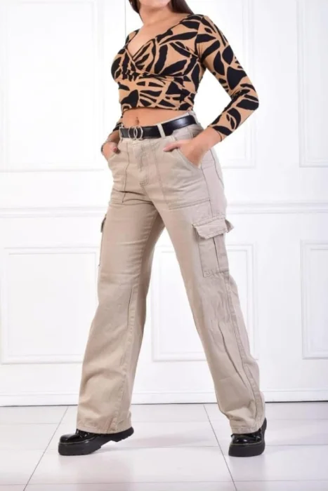 Jeans Wide Leg Cargo