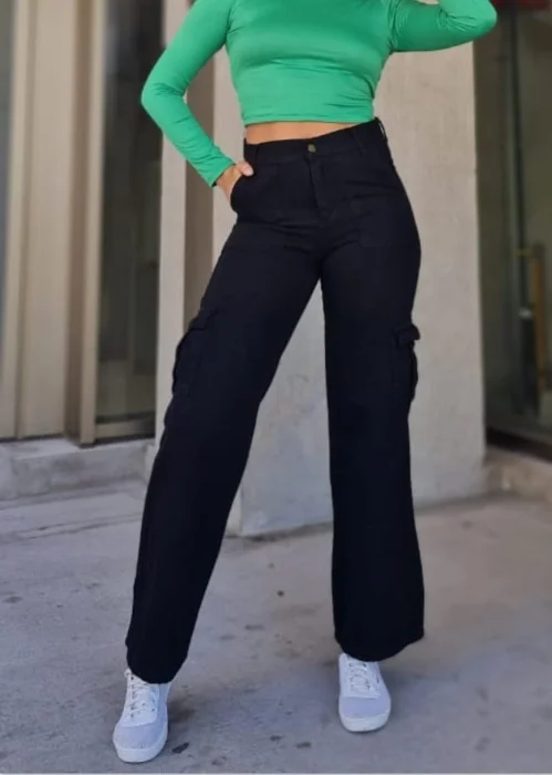 Jeans Wide Leg Cargo
