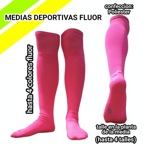 Medias Deportivas Lisas Fluor