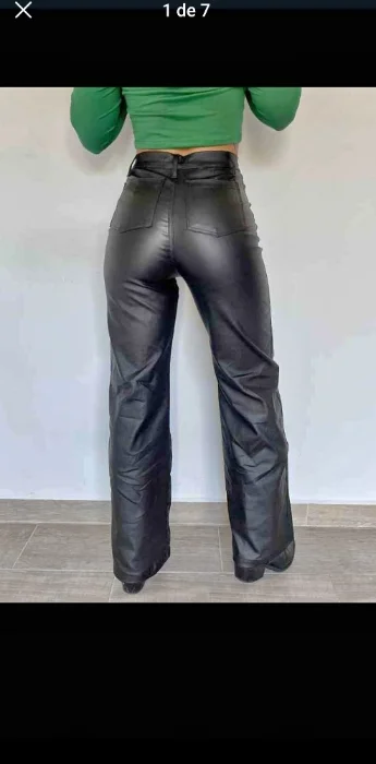 Pantalon Wide de Bengalina Engomado