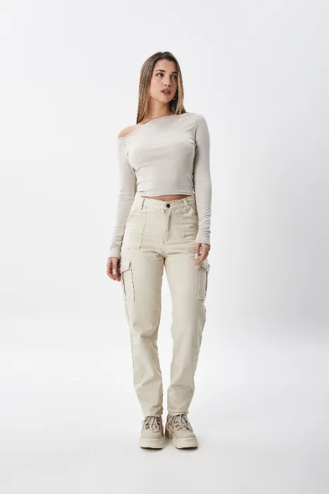 Cargo de Dama Gabardina Beige