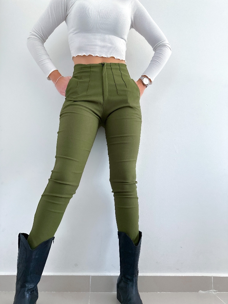 Pantalon Bengalina Cintura Abispa - Imagen 2