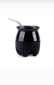 Mate Quechua de Ceramica con Base de Goma + Bombilla