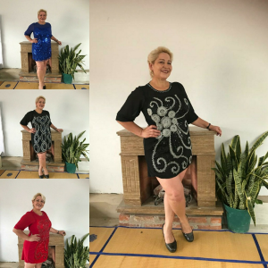 Vestido  Fiesta Corto con Lentejuelas 161118 - Miniatura 5