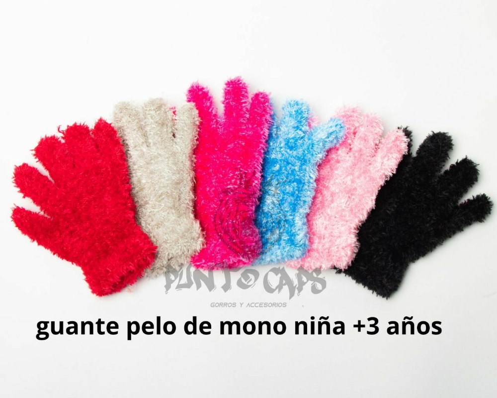 Guantes Pelo de Mono Niña - Imagen 2