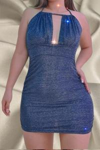 Vestido Escote Abierto Lurex