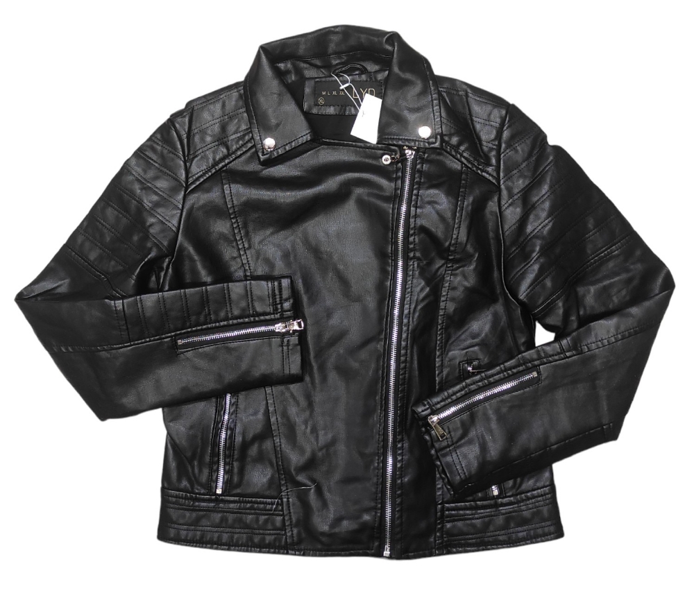 Campera Eco Cuero de Dama Talla Especial - Imagen 3